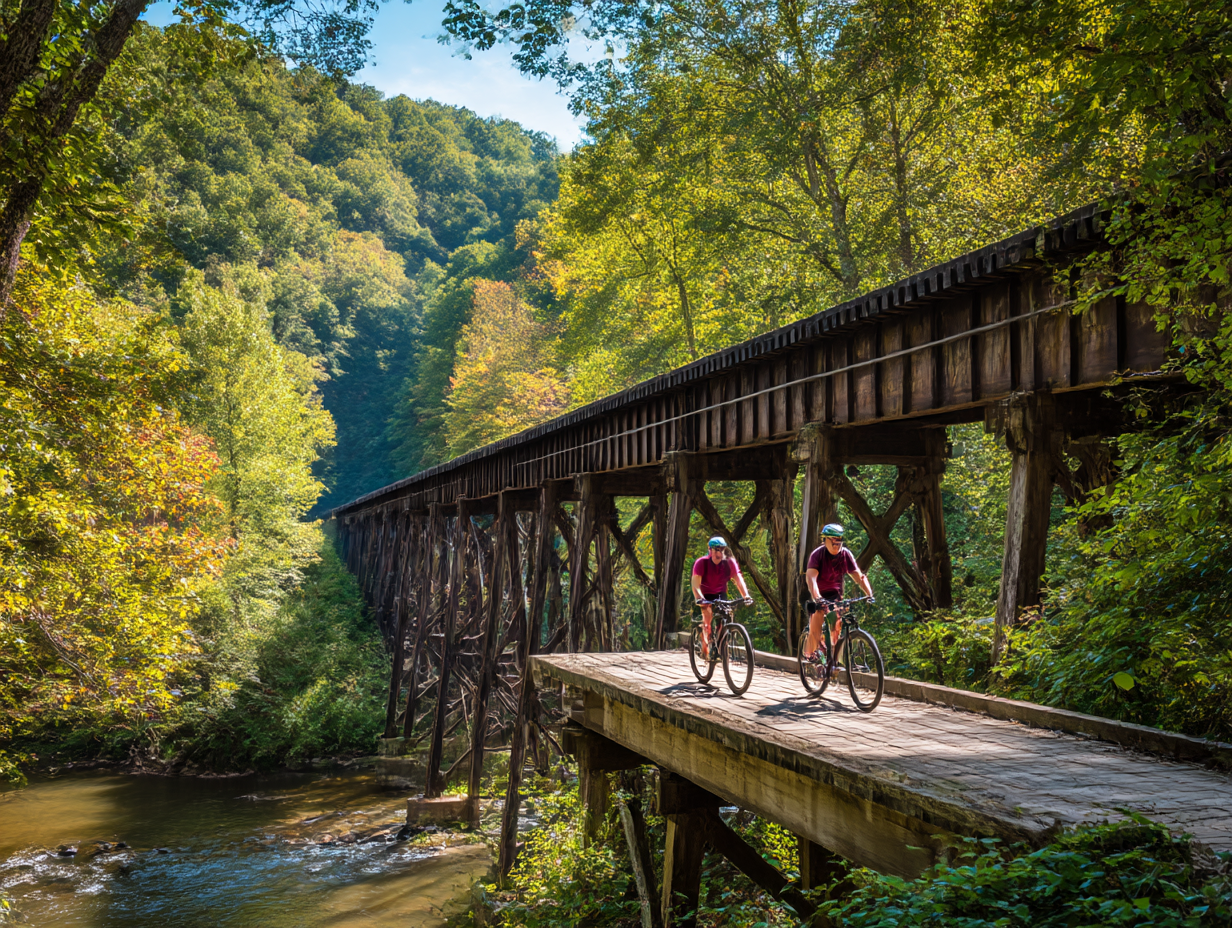 A scenic view of the Virginia Creeper Trail