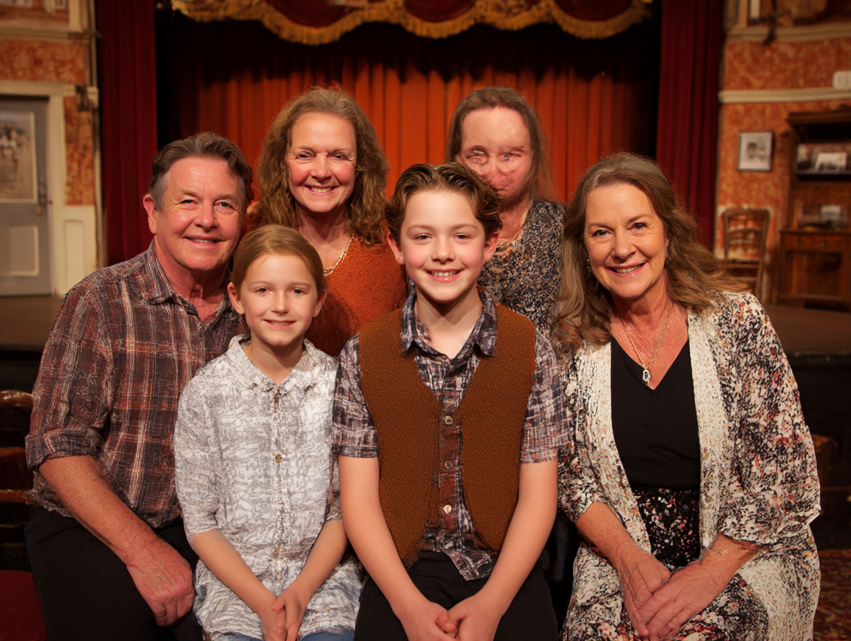 Family outside Barter Theatre